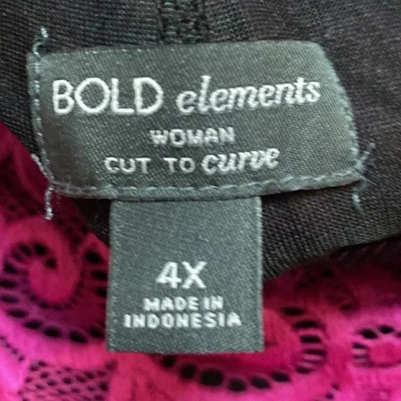 - BOLD ELEMENTS WOMAN CUT TO CURVE WO SIZE 4X PULL ON SKIRT FUSHIA PINK - Picture 7 of 12